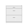 Space Solutions 30 in.W 3 Drawer Lateral File Cabinet for Home/Office, Fits Letter/Legal Sizes, White 25071